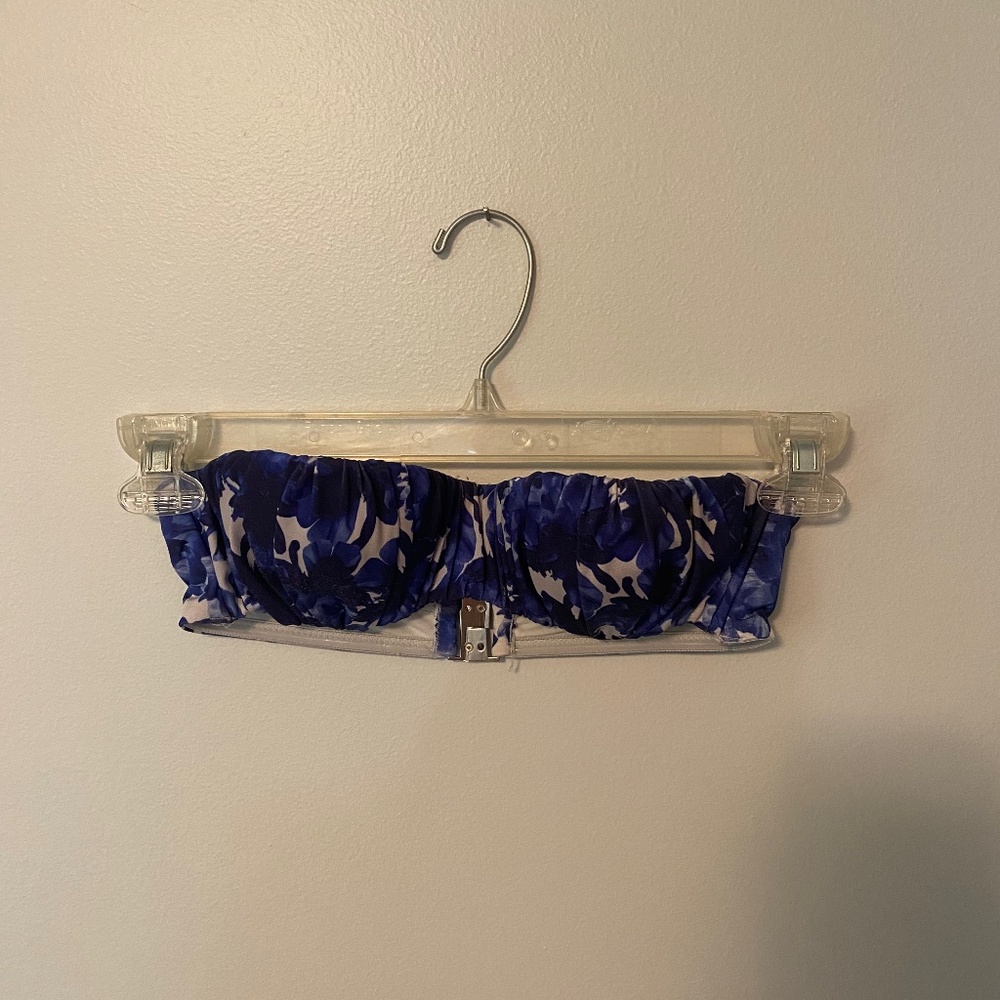 Blue floral bikini set